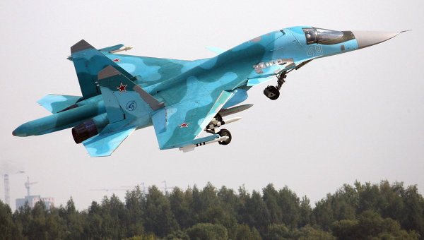 Máy bay chiến đấu Su-34 của Không quân Nga (Nguồn: RIA) Nga bổ sung 6 chiếc Su-34 mới cho trung đoàn giáp Ukraine ảnh 1
