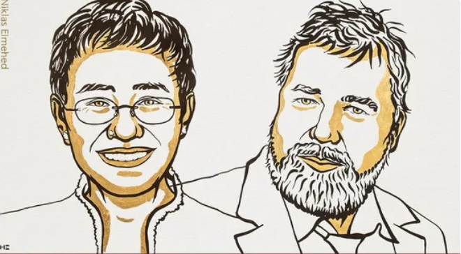 Giải Nobel Hòa bình 2021 được trao cho nhà báo Philippines và Nga ảnh 1