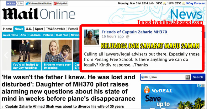 Malaysia cân nhắc kiện báo chí “đưa tin sai” về vụ MH370 ảnh 1