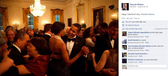 Tổng thống Mỹ Obama “nịnh vợ” trong ngày Valentine ảnh 1