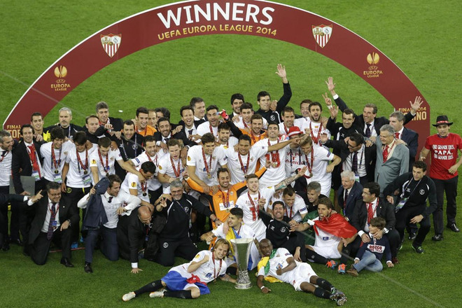 Sevilla lần thứ ba lên ngôi trong vòng 8 năm qua sau các năm 2006, 2007 (Nguồn: AP) Đánh bại Benfica trên chấm 11m, Sevilla lần thứ 3 lên ngôi ảnh 1
