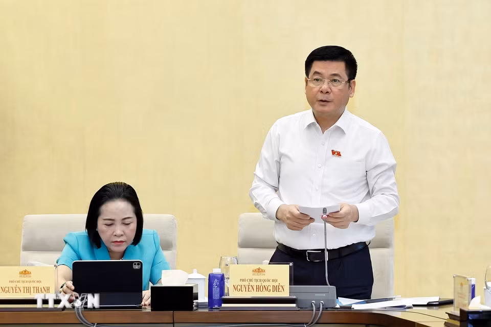 Phó Chủ tịch Quốc hội Nguyễn Hồng Diên phát biểu. (Ảnh: Doãn Tấn/TTXVN)