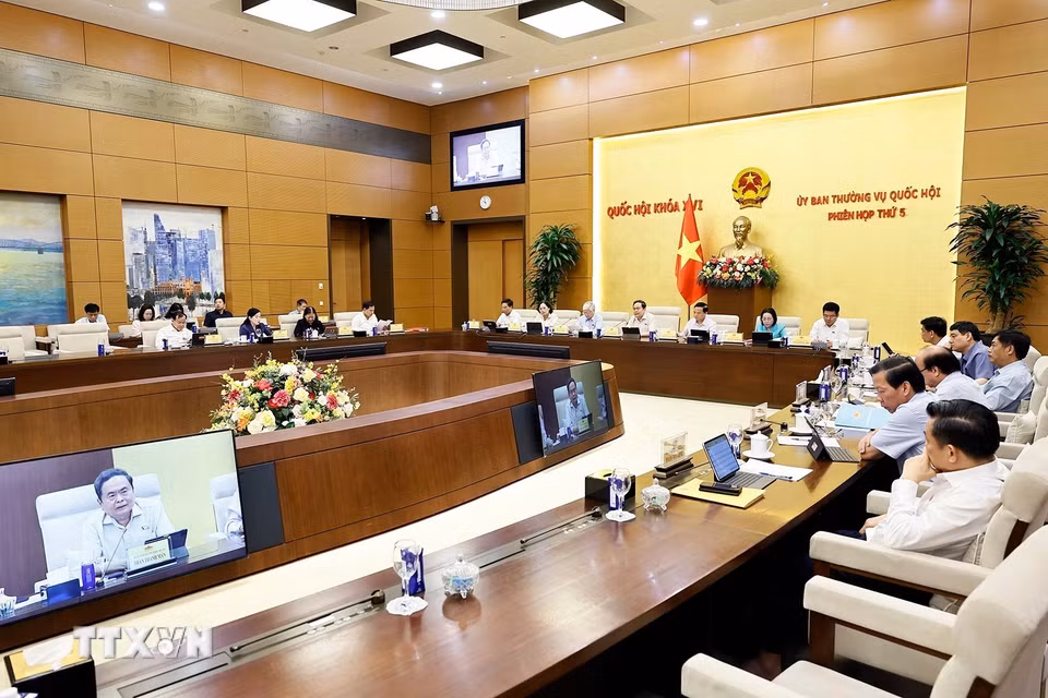 Chủ tịch Quốc hội Trần Thanh Mẫn phát biểu. (Ảnh: Doãn Tấn/TTXVN)