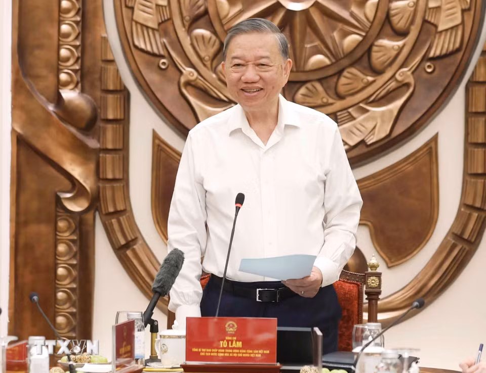 Tổng Bí thư, Chủ tịch nước Tô Lâm phát biểu. (Ảnh: Thống Nhất/TTXVN)