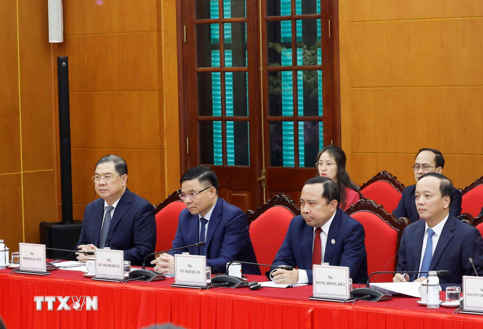 Các đại biểu tham dự cuộc gặp Bet8801234.com cá cược độc quyền Tô Lâm. (Ảnh: Thống Nhất/TTXVN)