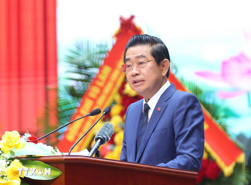 Đồng chí Võ Văn Dũng, Ủy viên Trung ương Đảng, Phó Trưởng Ban Nội chính Trung ương phát biểu tại Lễ kỷ niệm. (Ảnh: Phương Hoa/TTXVN)