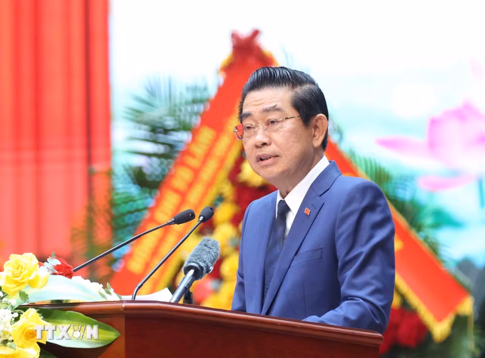 Đồng chí Võ Văn Dũng, Ủy viên Trung ương Đảng, Phó Trưởng Ban Nội chính Trung ương phát biểu tại Lễ kỷ niệm. (Ảnh: Phương Hoa/TTXVN)