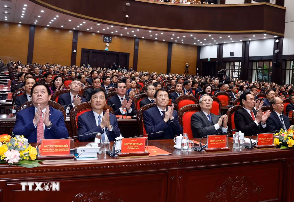 Các đại biểu tại Lễ kỷ niệm. (Ảnh: Thống Nhất/TTXVN)