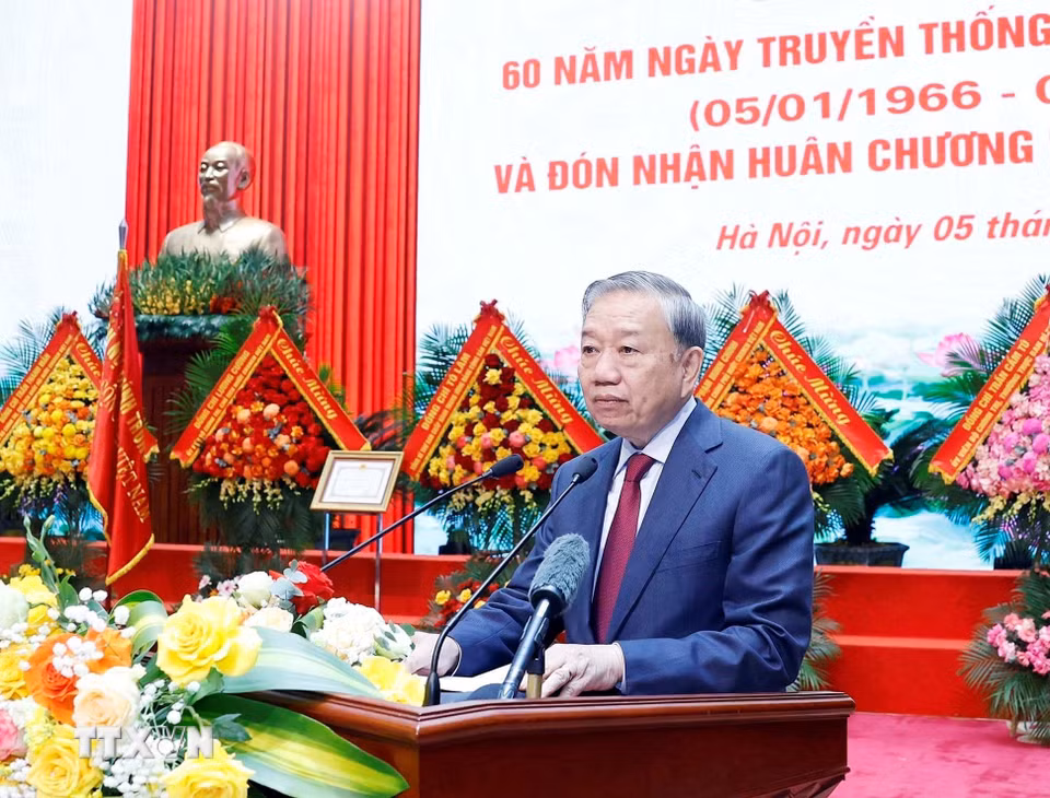 Tổng Bí thư Tô Lâm phát biểu chỉ đạo. (Ảnh: Thống Nhất/TTXVN)