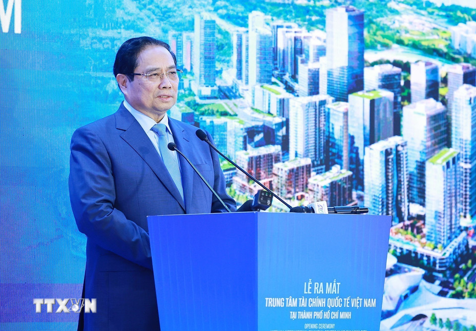 Thủ tướng Phạm Minh Chính phát biểu chỉ đạo. (Ảnh: Dương Giang/TTXVN)