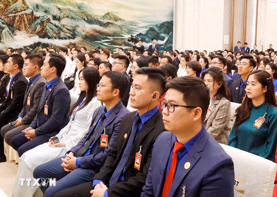 Tổng Bí thư, Chủ tịch nước Tô Lâm và Tổng Bí thư, Chủ tịch nước Tập Cận Bình gặp gỡ thanh niên hai nước- Ảnh 9.