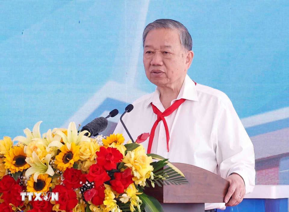 Tổng Bí thư Tô Lâm phát biểu chỉ đạo. (Ảnh: Thống Nhất/TTXVN)