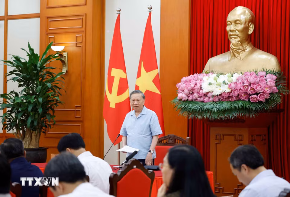 Tổng Bí thư, Chủ tịch nước Tô Lâm phát biểu. (Ảnh: Thống Nhất/TTXVN)