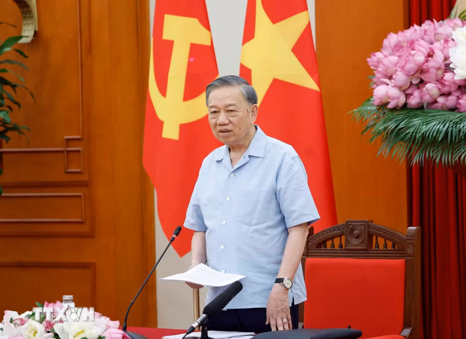 Tổng Bí thư, Chủ tịch nước Tô Lâm phát biểu. (Ảnh: Thống Nhất/TTXVN)