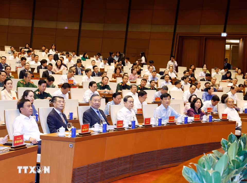Tổng Bí thư, Chủ tịch nước Tô Lâm và các đại biểu tham dự. (Ảnh: Thống Nhất/TTXVN)