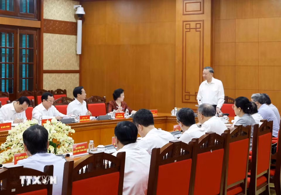 Tổng Bí thư, Chủ tịch nước Tô Lâm phát biểu. (Ảnh: Thống Nhất/TTXVN)
