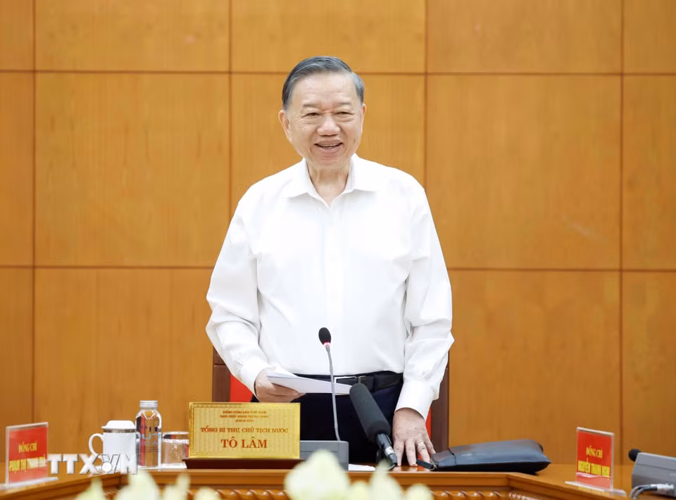 Tổng Bí thư, Chủ tịch nước Tô Lâm phát biểu. (Ảnh: Thống Nhất/TTXVN)