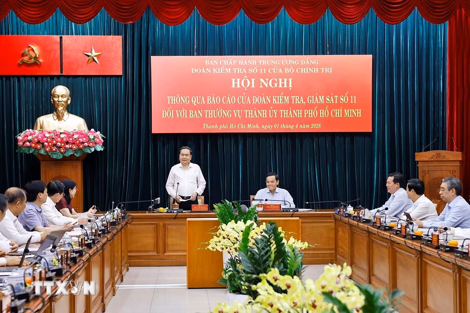 Chủ tịch Quốc hội Trần Thanh Mẫn phát biểu quán triệt, định hướng nội dung và chương trình Hội nghị. (Ảnh: Doãn Tấn/TTXVN)