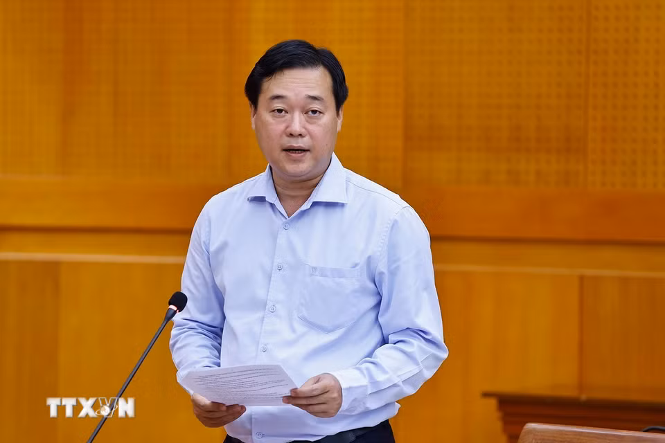 Đồng chí Lê Quốc Phong, Ủy viên Trung ương Đảng, Phó Bí thư Thường trực Thành ủy phát biểu. (Ảnh: Doãn Tấn/TTXVN)