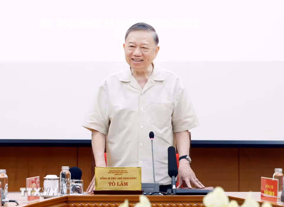 Tổng Bí thư, Chủ tịch nước Tô Lâm phát biểu. (Ảnh: Thống Nhất/TTXVN)