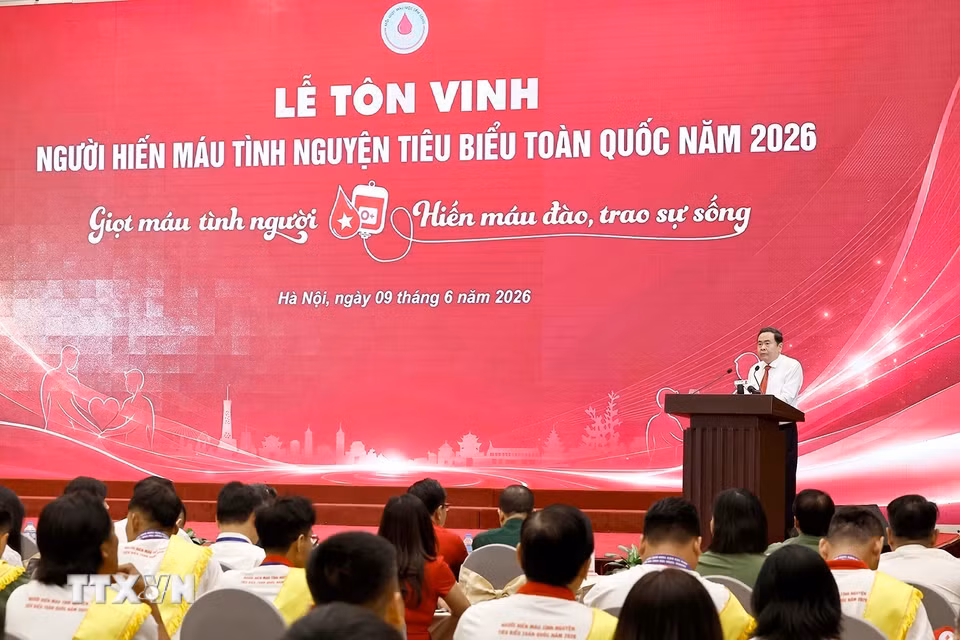 Chủ tịch Quốc hội Trần Thanh Mẫn phát biểu. (Ảnh: Doãn Tấn/TTXVN)