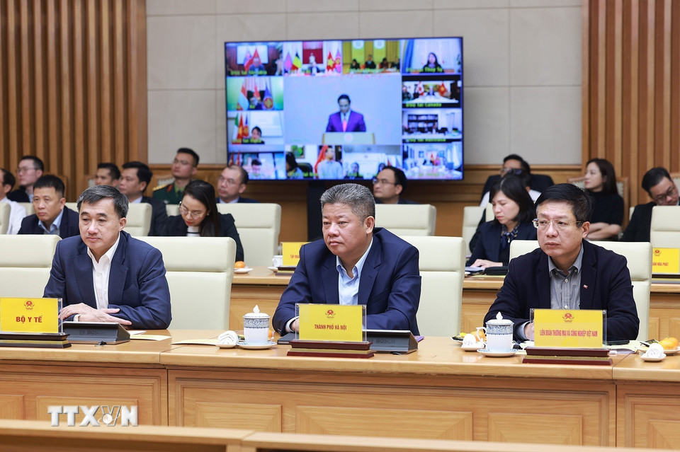 Các đại biểu tham dự Hội nghị tổng kết công tác ngoại giao kinh tế năm 2025 và kế hoạch triển khai nhiệm vụ 2026. (Ảnh: Dương Giang/TTXVN)