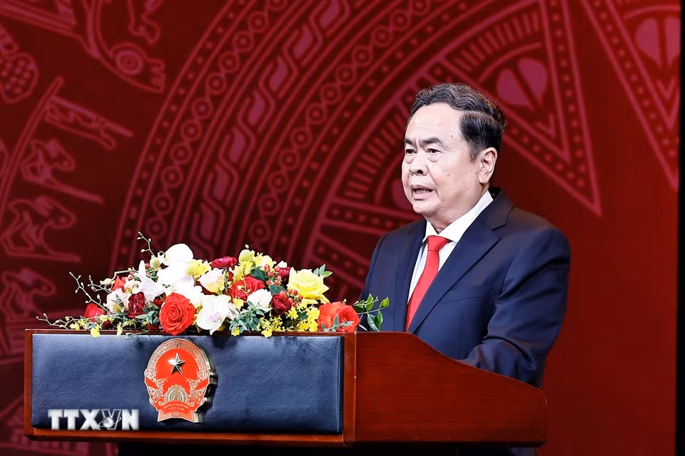 Chủ tịch Bet88app còn khuyến mãi Trần Thanh Mẫn phát biểu. (Ảnh: Doãn Tấn/TTXVN)