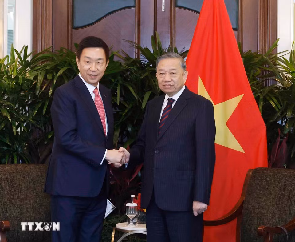 Tổng Bí thư, Chủ tịch nước Tô Lâm tiếp ông Loh Chin Hua, Giám đốc điều hành Tập đoàn Keppel. (Ảnh: Thống Nhất/TTXVN)