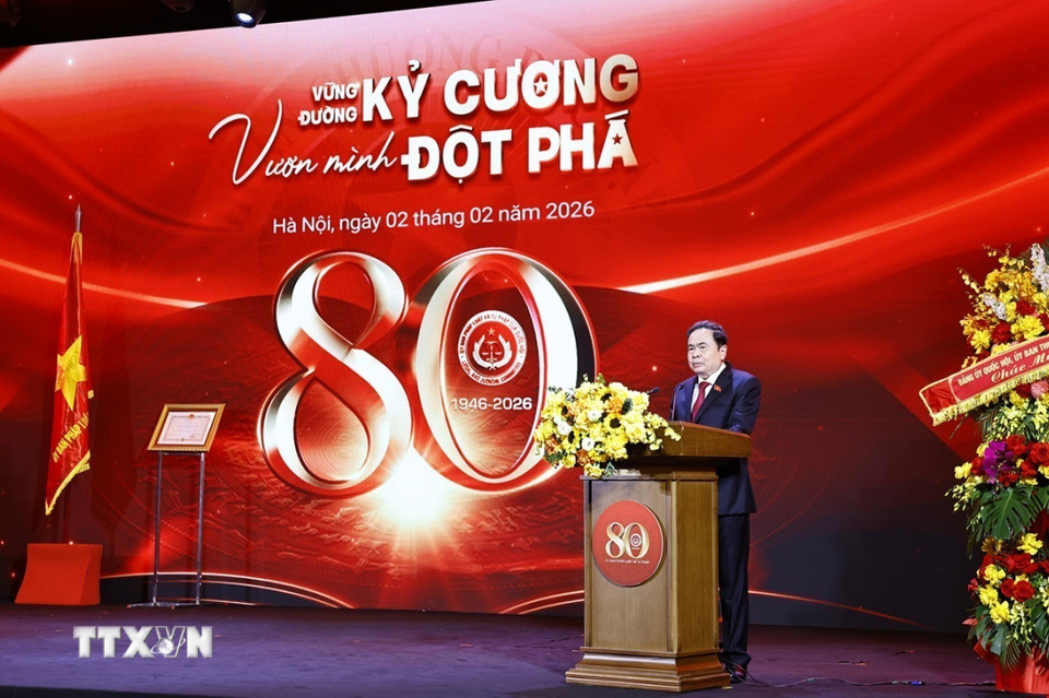 Chủ tịch Quốc hội Trần Thanh Mẫn phát biểu. (Ảnh: Doãn Tấn/TTXVN)