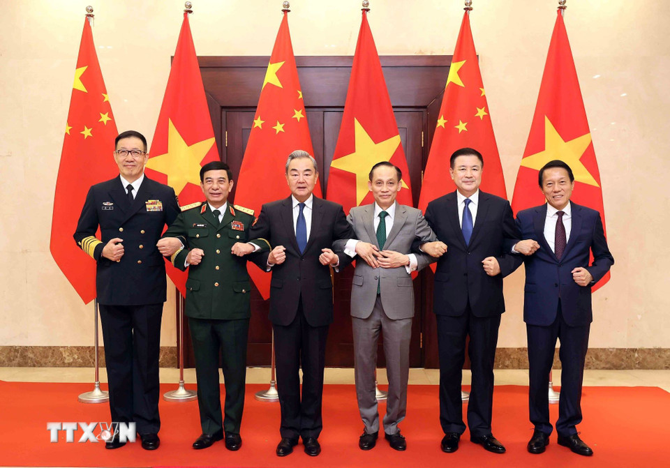 Bộ trưởng Ngoại giao, Quốc phòng, Công an Việt Nam-Trung Quốc tại Hội nghị lần thứ nhất, cơ chế đối thoại chiến lược “3+3.” (Ảnh: An Đăng/TTXVN)