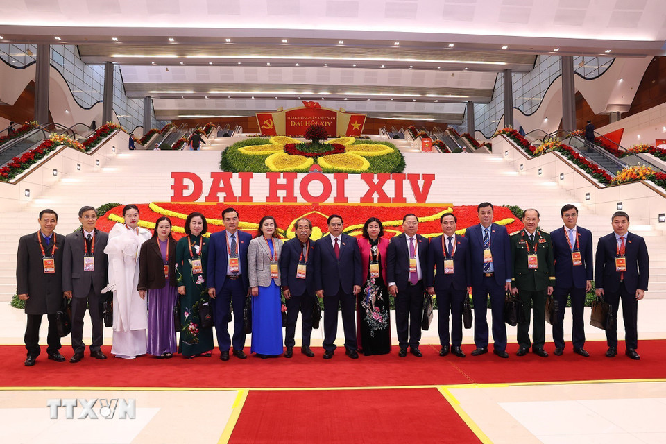 Các đại biểu dự ngày làm việc thứ tư Đại hội XIV của Đảng, sáng 22/1. (Ảnh: TTXVN)