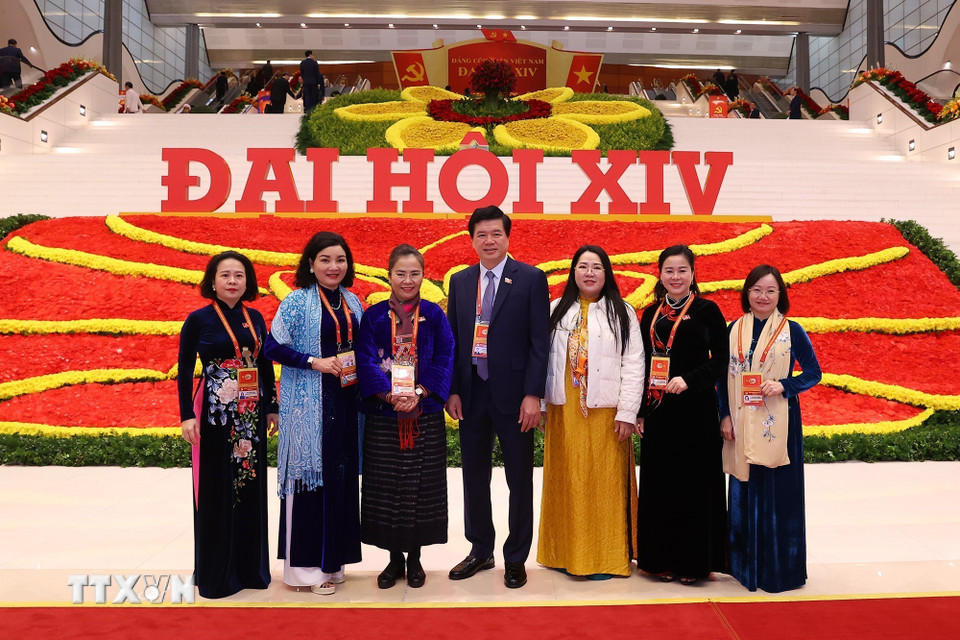 Các đại biểu dự ngày làm việc thứ tư Đại hội XIV của Đảng, sáng 22/1. (Ảnh: TTXVN)