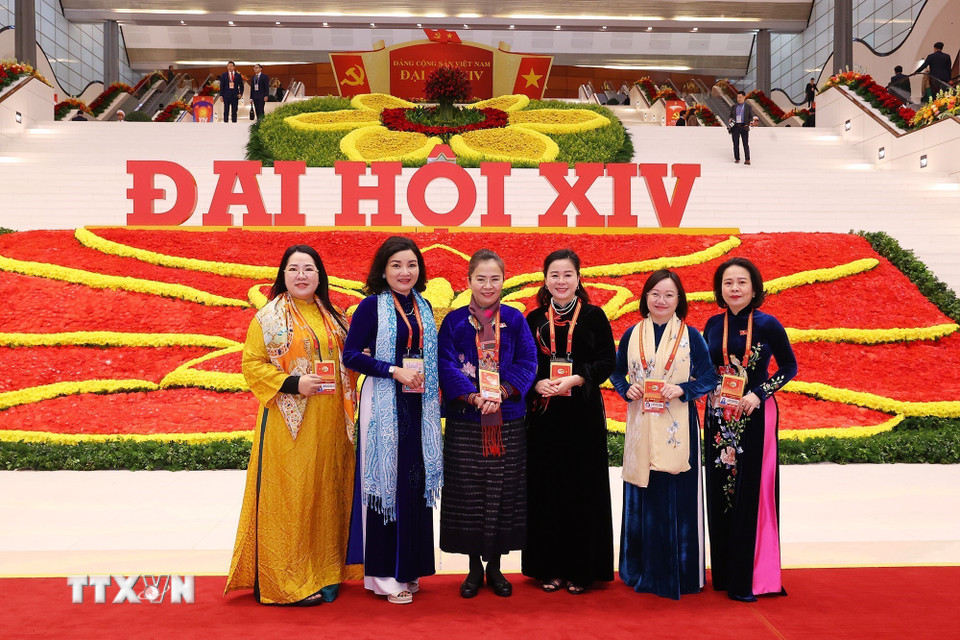 Các đại biểu dự ngày làm việc thứ tư Đại hội XIV của Đảng, sáng 22/1. (Ảnh: TTXVN)