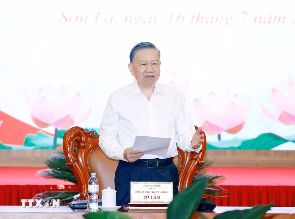 Tổng Bí thư, Chủ tịch nước Tô Lâm phát biểu chỉ đạo. (Ảnh: Thống Nhất/TTXVN)