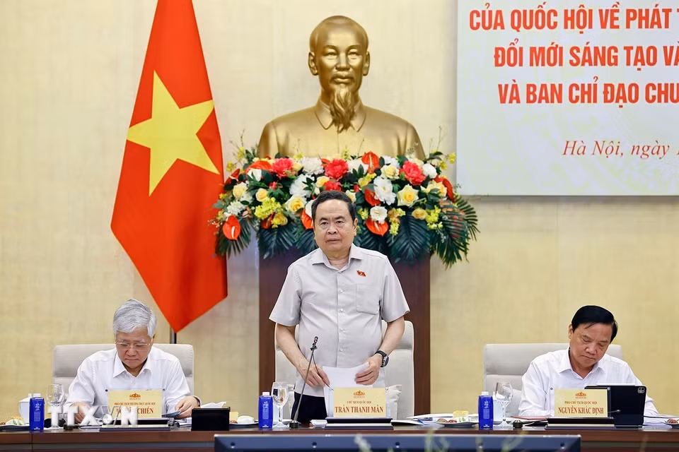 Chủ tịch Quốc hội Trần Thanh Mẫn phát biểu. (Ảnh: Doãn Tấn/TTXVN)