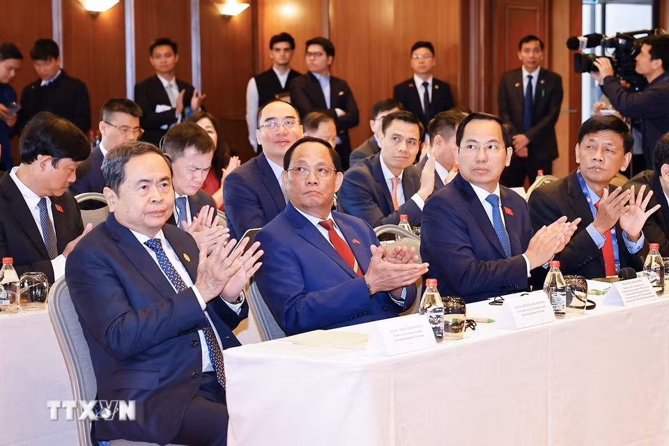 Chủ tịch Quốc hội Trần Thanh Mẫn dự Phiên khai mạc Tọa đàm chính sách thúc đẩy hợp tác Việt Nam-Thổ Nhĩ Kỳ. (Ảnh: Doãn Tấn/TTXVN)
