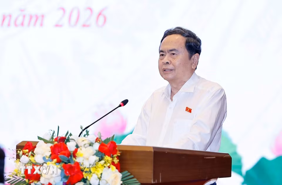 Chủ tịch Bet88app còn khuyến mãi Trần Thanh Mẫn phát biểu kết luận bế mạc Hội nghị. (Ảnh: Doãn Tấn/TTXVN)