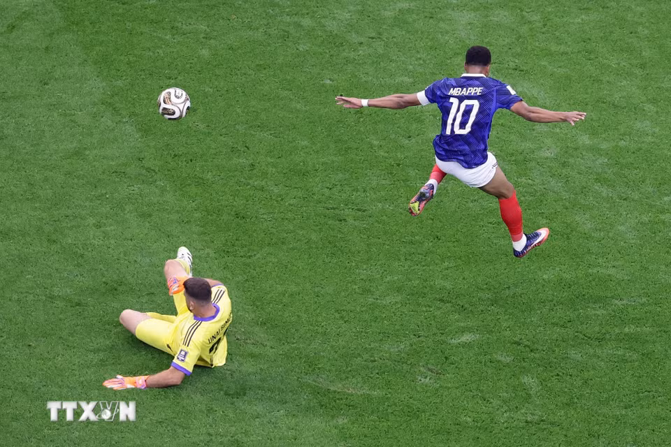 Mbappe không có nhiều cơ hội để tỏa sáng giống với những gì diễn ra trước đó tại World Cup 2026. (Ảnh: AFP/TTXVN)