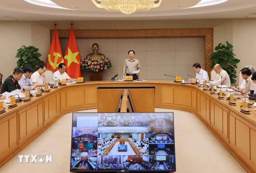 Phó Thủ tướng Hồ Quốc Dũng chủ trì họp Ban Chỉ đạo Quốc gia về IUU. (Ảnh: Lâm Khánh/TTXVN)
