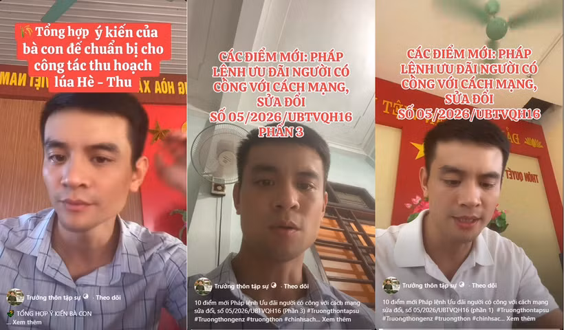 Trưởng thôn 9X Nguyễn Tuấn Anh ứng dụng công nghệ thông tin và mạng xã hội vào công tác quản lý, tuyên truyền. (Ảnh: Facebook nhân vật)