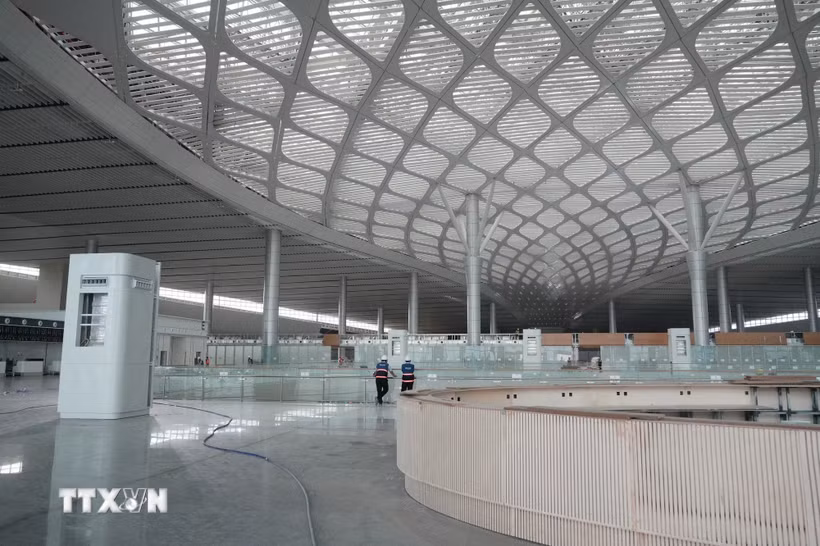 Bên trong nhà ga hành khách sân bay Long Thành. (Ảnh: Công Phong/TTXVN)