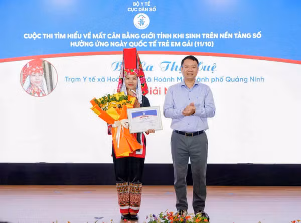 Bộ Y tế trao giải Cuộc thi Tìm hiểu về mất cân bằng giới tính khi sinh