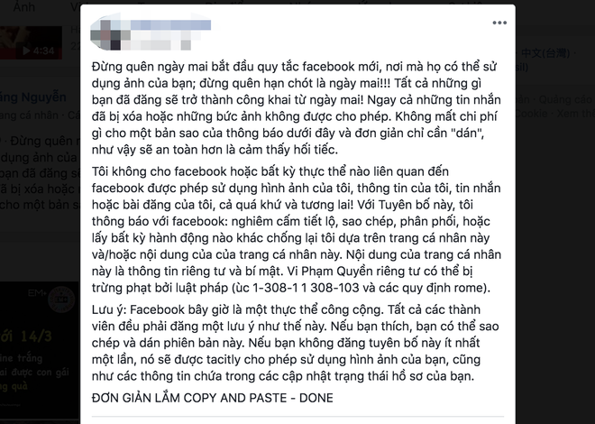 Những bài viết với nội dung mang tính câu like đang xuất hiện rất nhiều trên Facebook. (Ảnh chụp màn hình) Trò lừa 'công khai ảnh riêng tư' đang tràn ngập trên Facebook ảnh 1