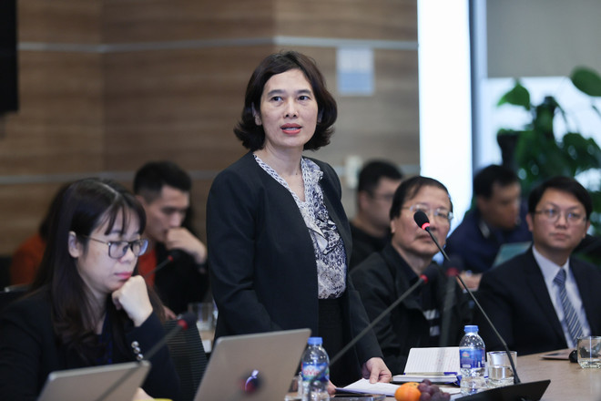 Bà Vũ Thu Hiền, Trưởng phòng Chính sách và Quy hoạch Tần số, Cục Tần số vô tuyến điện. (Ảnh: Lê Anh Dũng) psx-20231205-100726-1705.jpg
