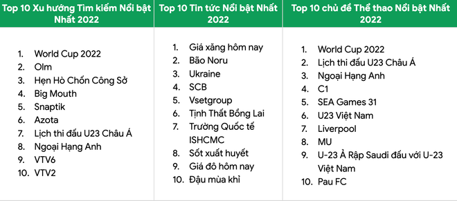 World Cup 2022 đứng đầu xu hướng tìm kiếm của người Việt trên Google ảnh 2