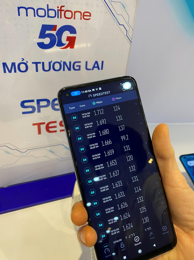 Trải nghiệm thực tế mạng 5G MobiFone: Tốc độ 'lập đỉnh' 1,7Gbps ảnh 2