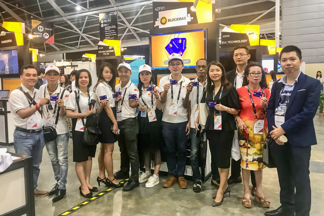 Blockmax (OCB) là một trong những thành viên nổi bật tham gia sự kiện lần này. (Ảnh: PV/Vietnam+) SFF 2019 quy tụ những doanh nghiệp Fintech hàng đầu thế giới ảnh 2