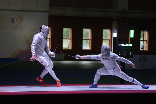 SEA Games 31: VN giành huy chương vàng đồng đội nội dung kiếm chém ảnh 1