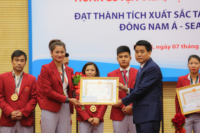 Hà Nội tuyên dương HLV, VĐV đạt thành tích tại SEA Games 29 ảnh 5