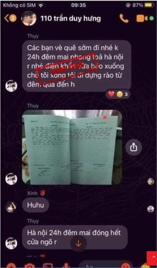 Ảnh chụp màn hình do VAFC cung cấp. Trung tâm Xử lý tin giả phát hiện tin đồn thất thiệt phong tỏa Hà Nội ảnh 1